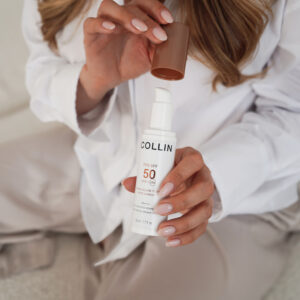 Model opening Lightweight protection cream SPF 50 with Tinted Sunscreen colorant, capacity 50 ml